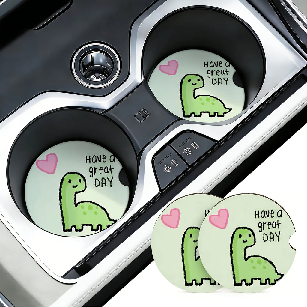 Non-Slip Car Cup Holder Coaster Mats – Set of 2 | HIP Car Cup Holder Mats HIP