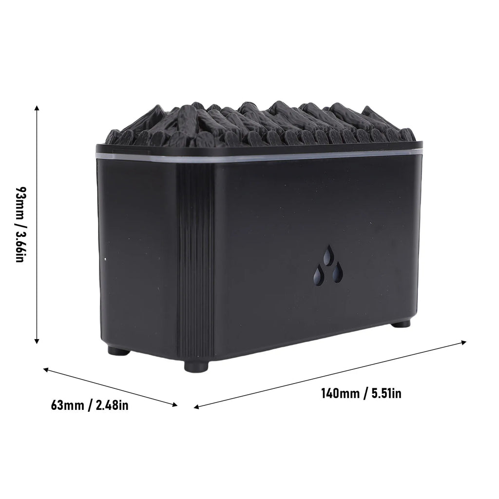 Cool Mist Humidifier 160ML Ultrasonic Flame Essential Oil Diffuser Humidifier 2 Lighting Modes Compact for Home Bedroom HIP