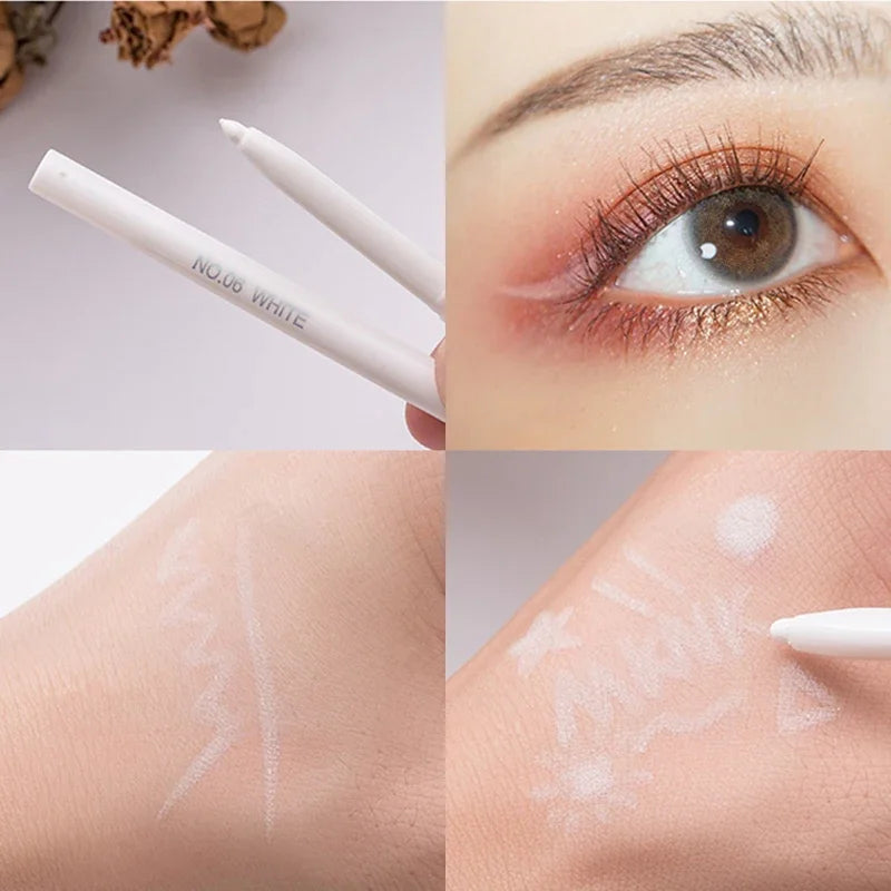 Matte Silkworm Eyeliner Pen Lasting Waterproof Not Blooming Shiny Quick Drying Eye Liner Gel Pen Brown Eye Shadow Pen Makeup HIP