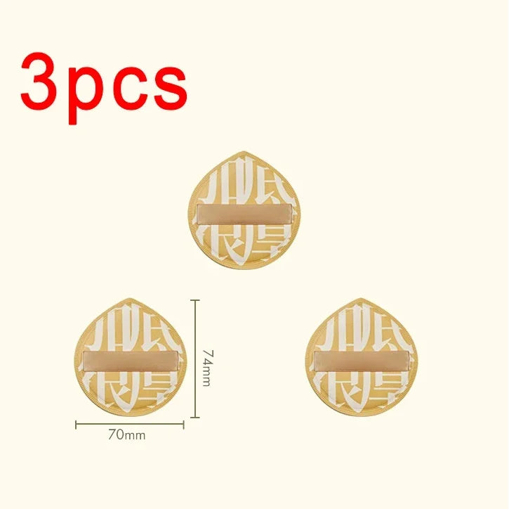Super Thick Velvet Powder Puff – Wet & Dry Foundation Sponge Makeup Powder Puff HIP A3pcs Yellow- L