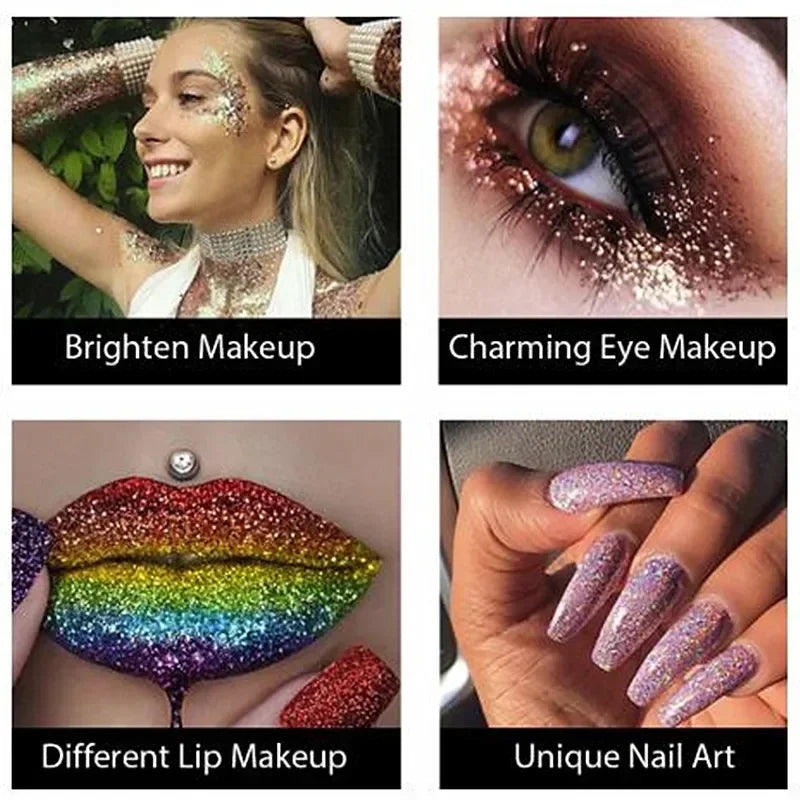 New Glitter Eye Shadow Professional Makeup Monochrome Shining Eyeshadow Sequins Universal Party Cosmetic HIP