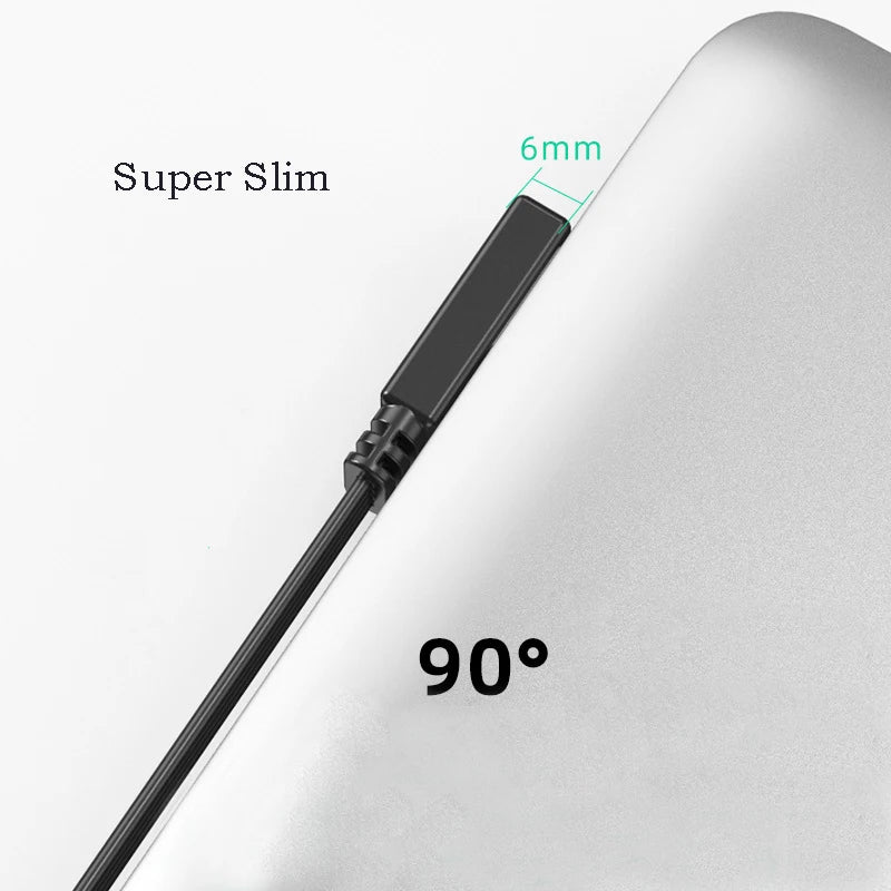 USB-A to USB-C Angled Flat Cable – 2A Charging & Data Sync USB-C Angled Cable HIP