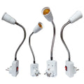EU US Plug to E27 Lamp Holder Light Bulb Socket With Switch Flexible Lamp Base Conversion Table Lamp Converter 20cm 30cm 50cm HIP 20cm US Plug