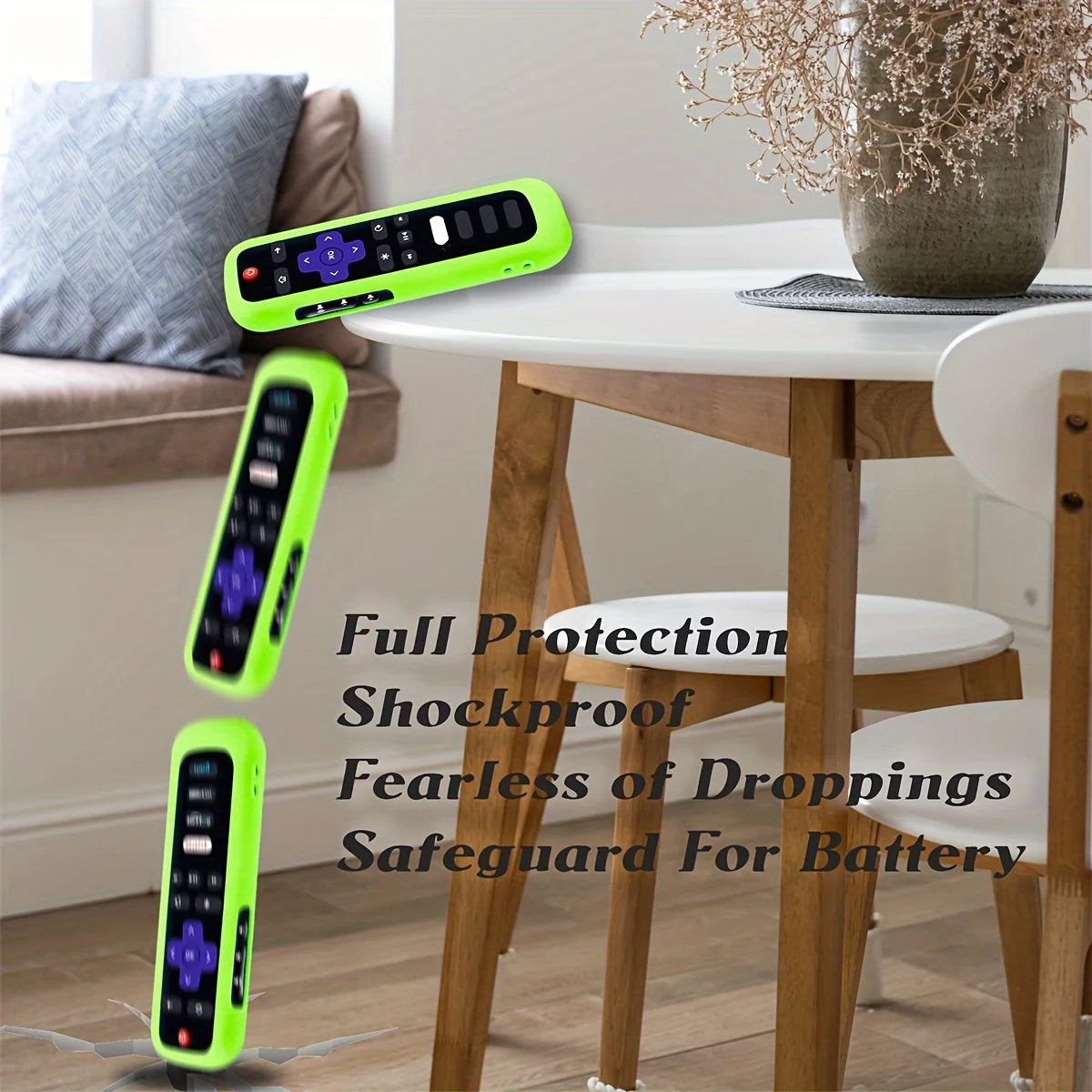 Glow-in-the-Dark Silicone Remote Cover – Roku, TCL & Hisense Remote Control Cover HIP