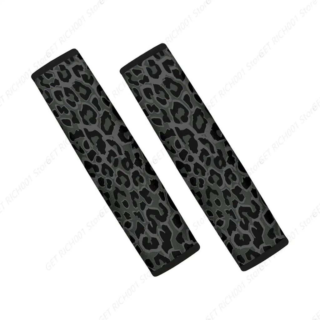 Sloth & Leopard Neoprene Seat Belt Shoulder Pads – 2 Pack Seat Belt Pad Cover HIP 1