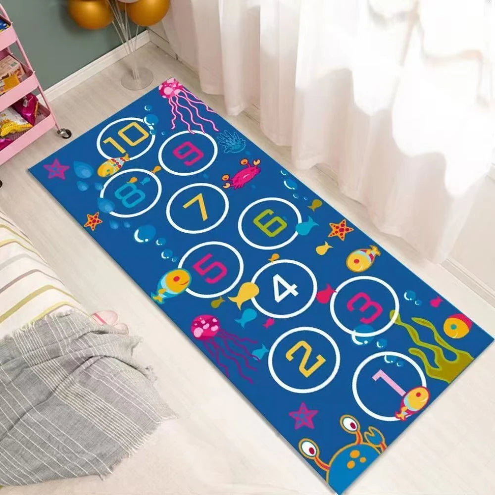 Hopscotch Kids Runner Rug – Anti-Slip Fun Play Mat Kids Play Rug HIP 3 40x120cm-Felt