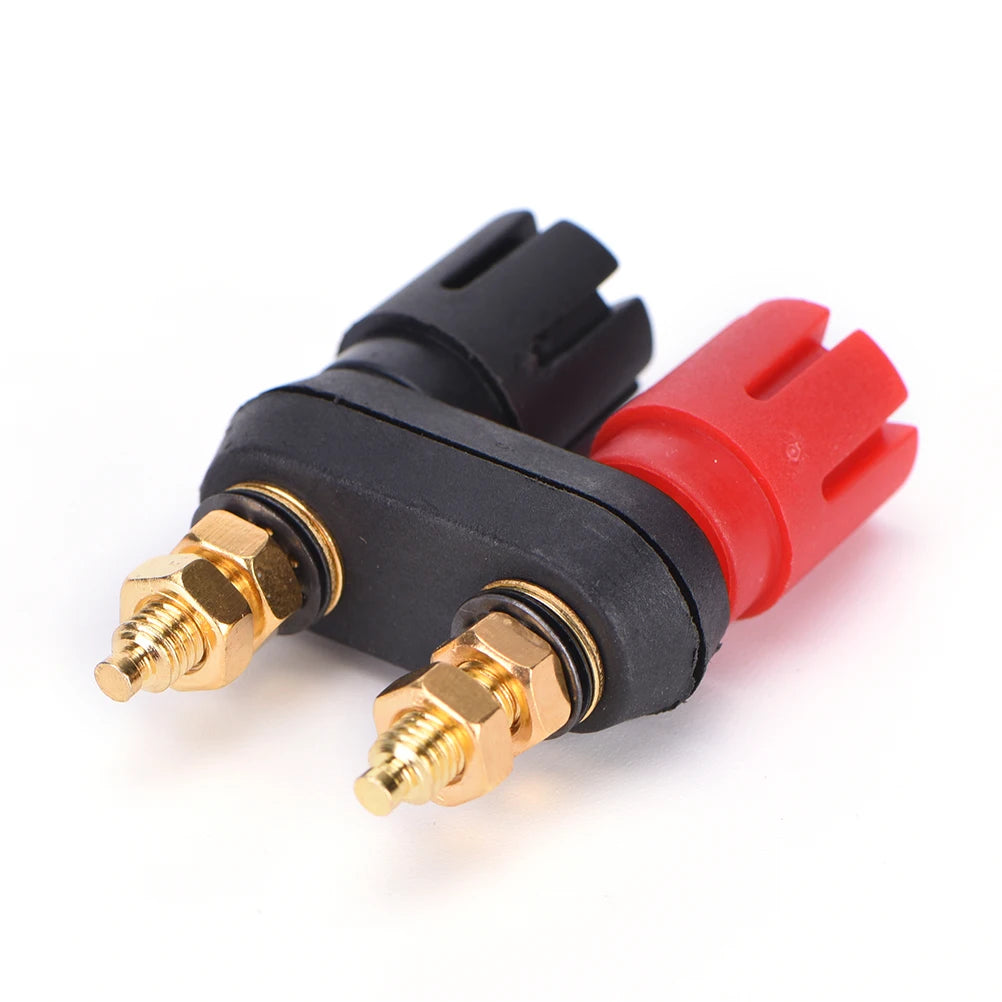 Dual Female Banana Plug 4mm Binding Post – Speaker Amplifier Speaker Binding Post HIP 4MM Black Red