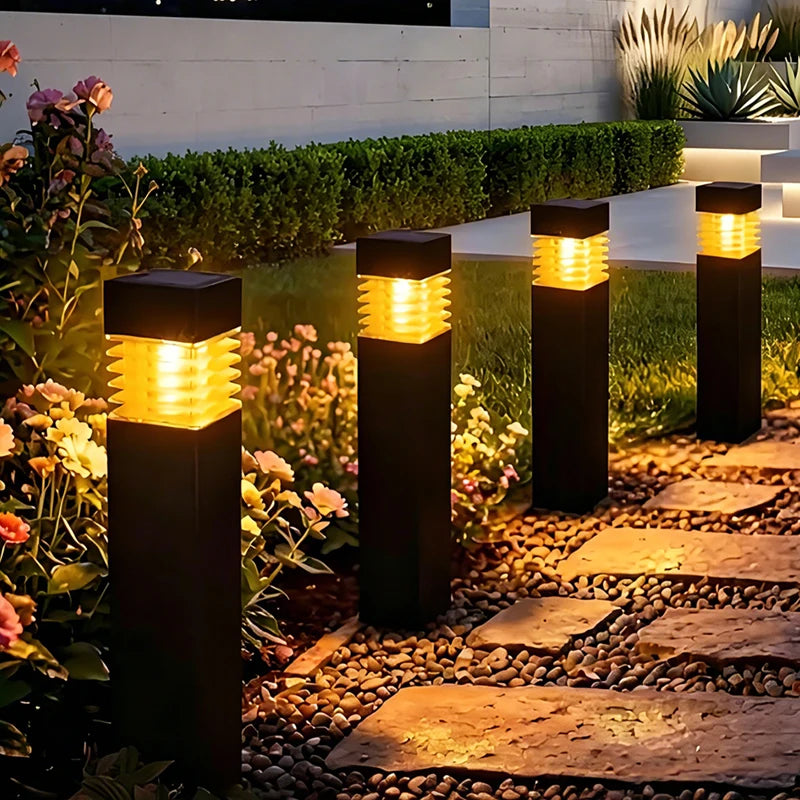 Square LED Solar Garden Lantern – Waterproof Path Light Solar Garden Lantern HIP