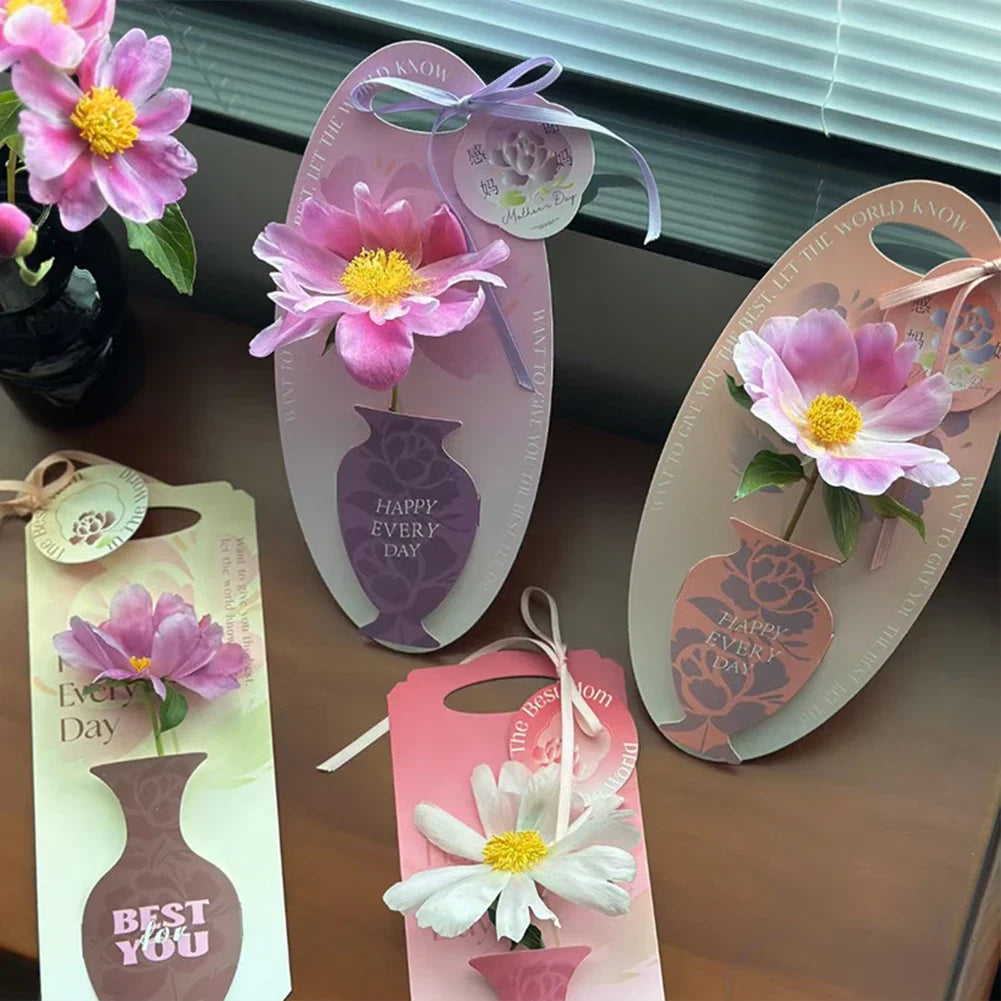 Single Flower Bouquet Wrapping Paper Box Flower Packaging Box Rose Paper Card Carnation Packaging Cardboard DIY Creative Gifts HIP