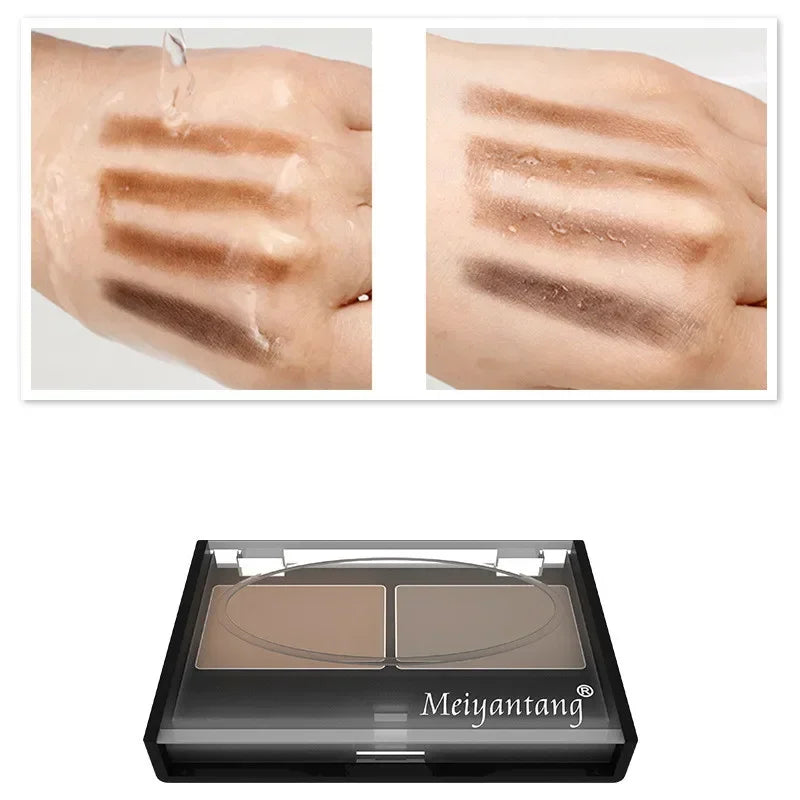 Professional Brand Eyeshadow Makeup 2 Color Waterproof Eyebrow Powder Eye Shadow Eye Brow Palette + Brush Eyebrow Enhancer HIP