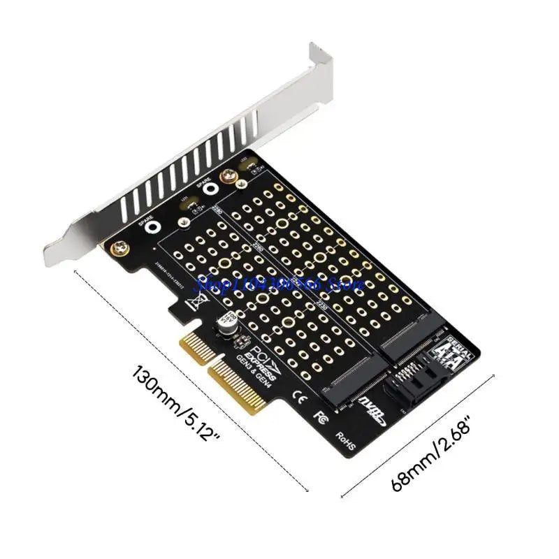 PCIe to M.2 NVMe Adapter – M-Key & B-Key, x4/x16 Slot PCIe SSD Adapter HIP