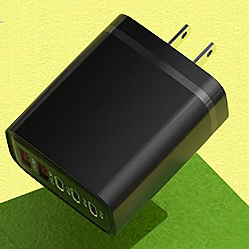 240W GaN 5-Port USB-C Fast Charger | PD & QC 3.0 Adapter GaN Wall Charger HIP Black US