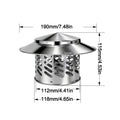 Stainless Steel Chimney Cap 80–200mm | Vent Exhaust Cover Chimney Vent Cap HIP 110