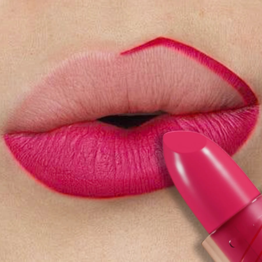 1PC Nude Lipstick Waterproof Lipliner Pen Sexy Matte Contour Lip Tint Lasting Non-stick Cup Lip Gloss Korean Makeup Cosmetic HIP