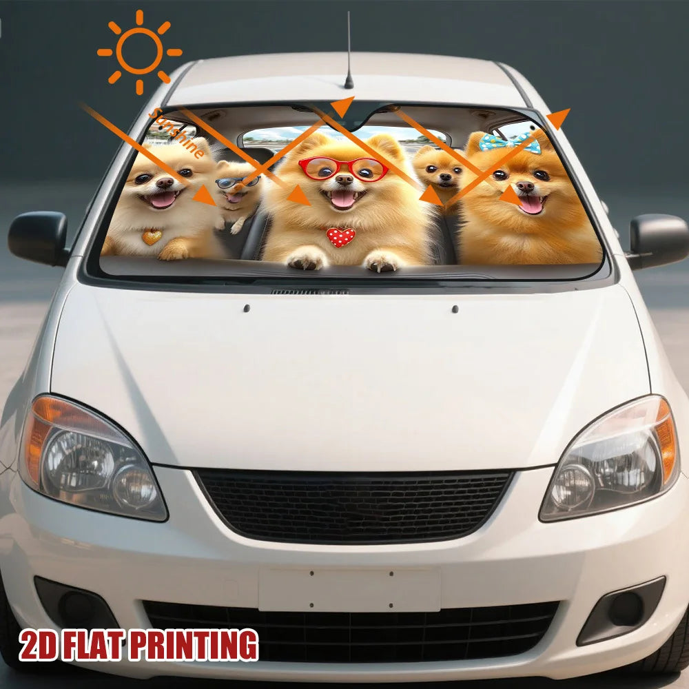 Pomeranian Sun Visor Car Accessory – Cute Dog Car Decor Car Visor Decor HIP