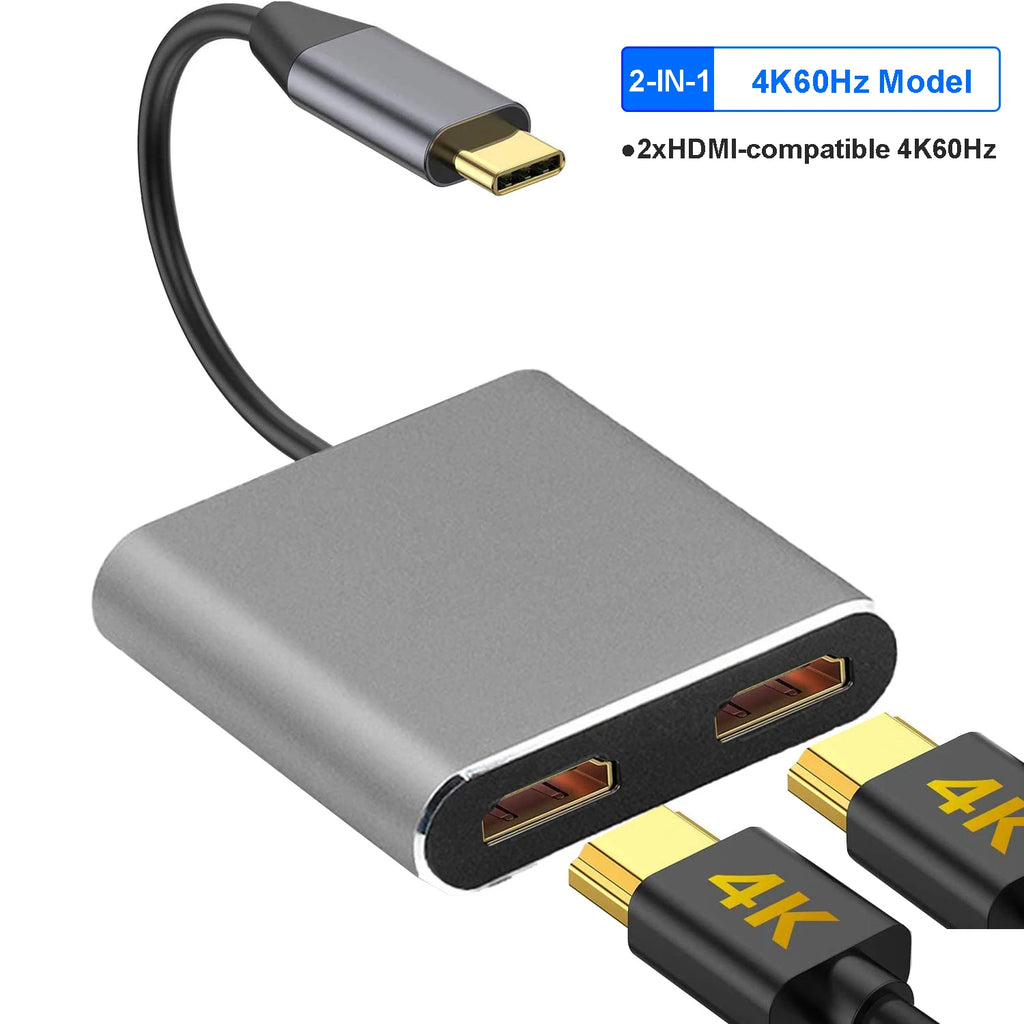 4-in-1 USB-C Hub – 4K@60Hz HDMI, PD 100W, USB 3.0 USB-C Docking Hub HIP 2-in-1 4K 60Hz
