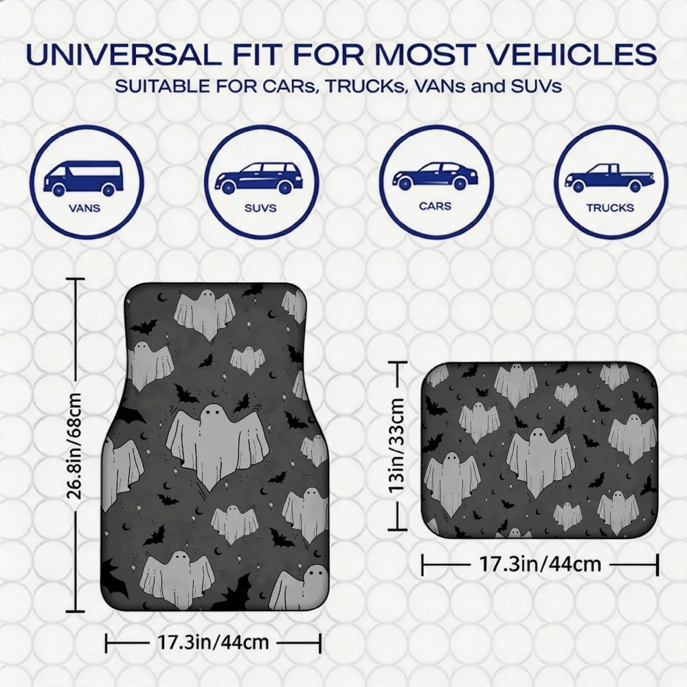 4-Piece Halloween Print Car Floor Mats – Universal SUV Set Car Floor Mats HIP
