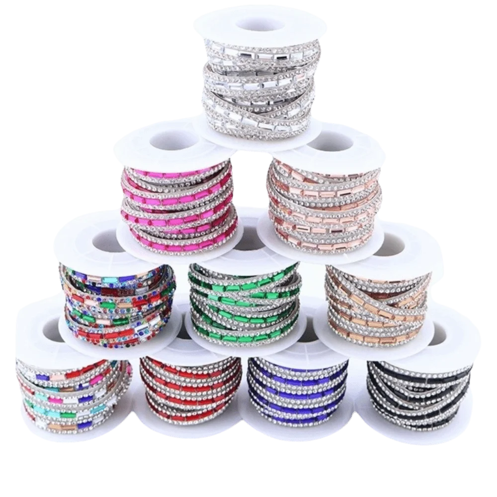 Self-Adhesive Rhinestone Strip – Flexible Crystal DIY Trim Rhinestone Craft Trim HIP