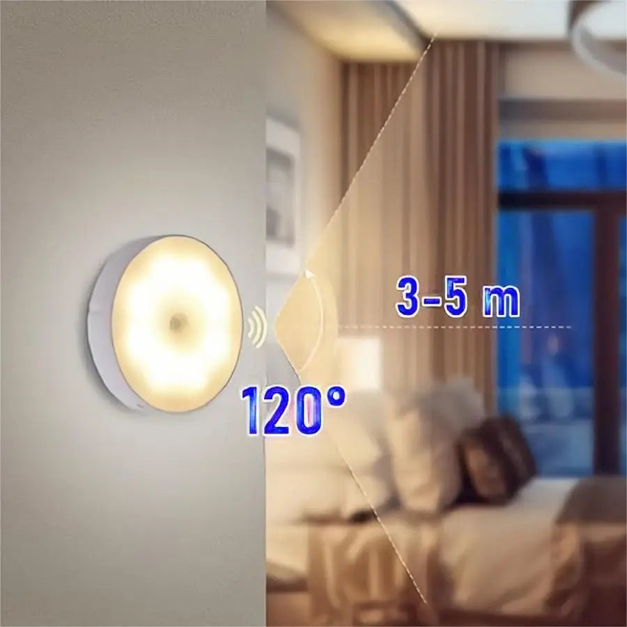 USB Rechargeable Motion Sensor LED Night Light | 8 LEDs Motion Sensor Night Light HIP