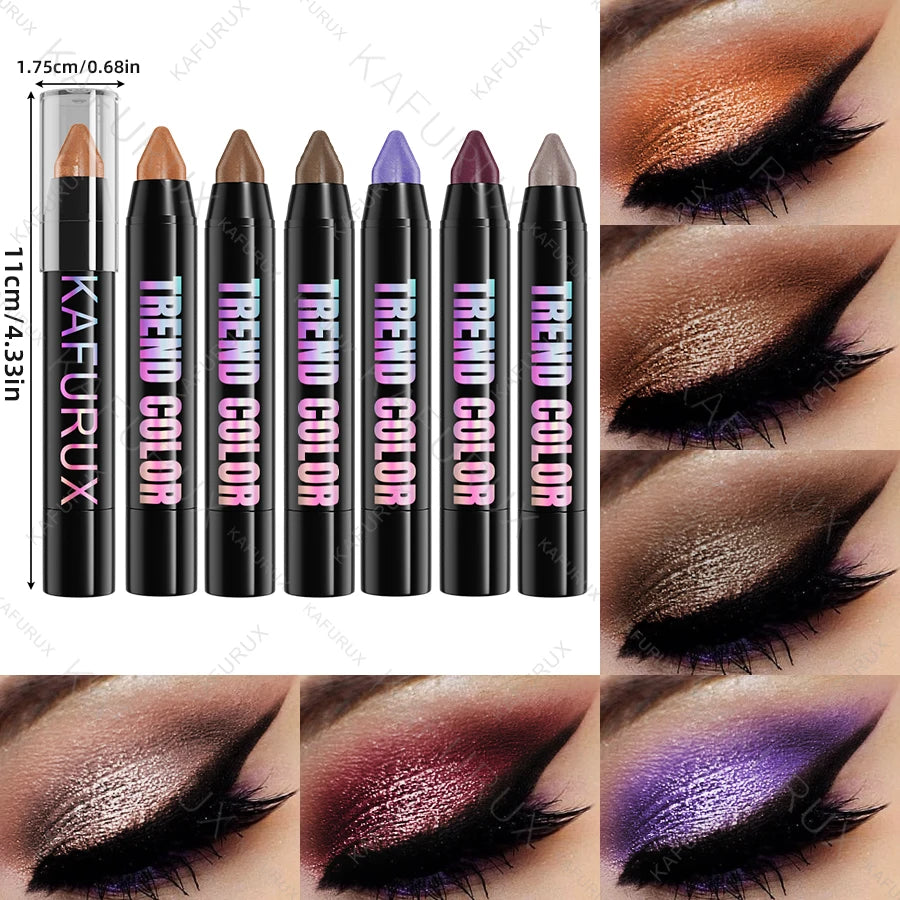 1PC Metallic Glitter Eyeshadow Pencil Waterproof Pearlescent Nude Eye Shadow Green Blue Brown Makeup Gift Eye Pen Cosemtic HIP