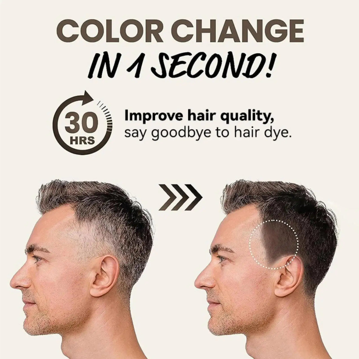 MLSMILE Black Hair Color Stick – Instant Gray Coverage Pen Temporary Hair Dye Pen HIP