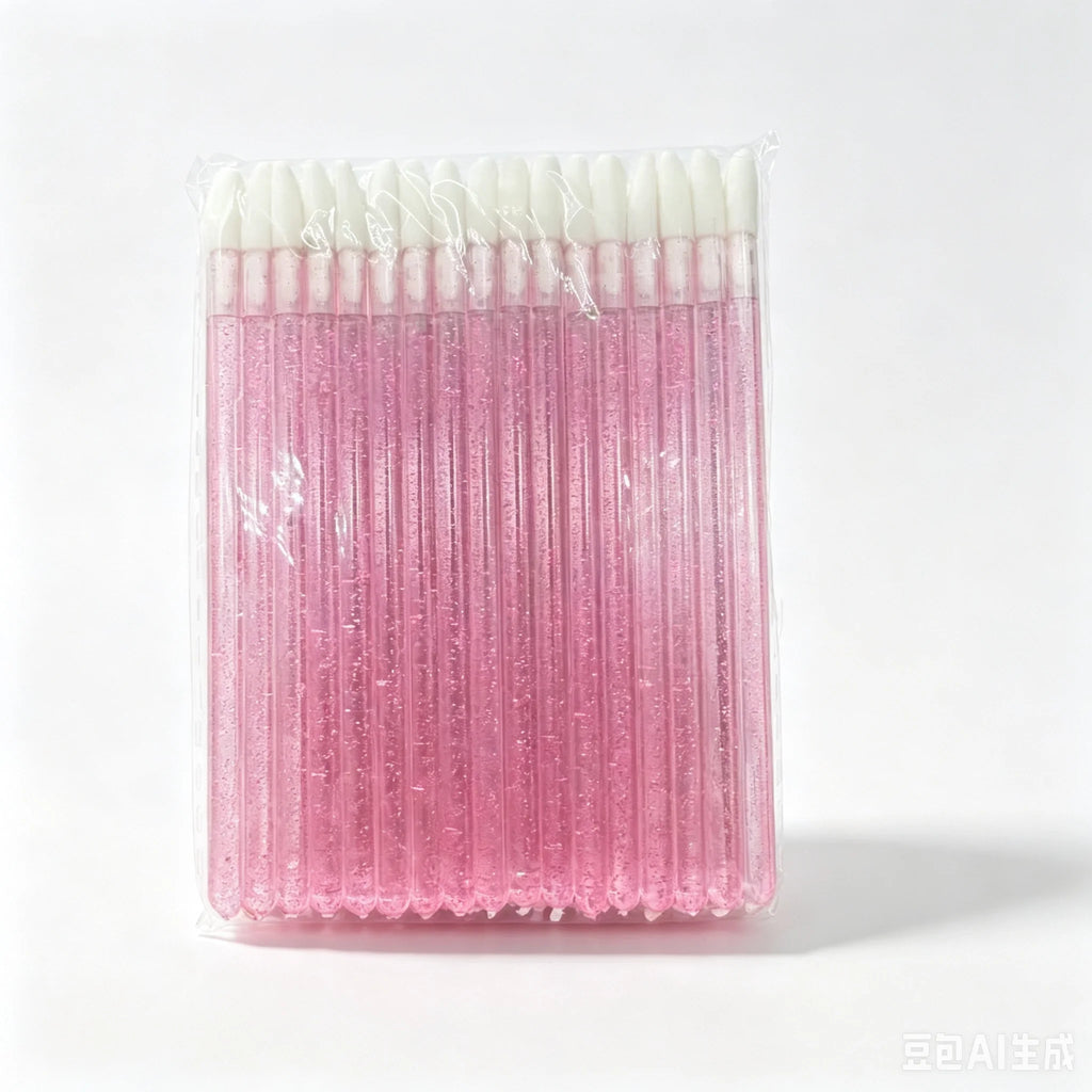 100-Pack Disposable Crystal Lip Brush Wands & Gloss Applicators Disposable Lip Brush HIP C641-red 100pcs