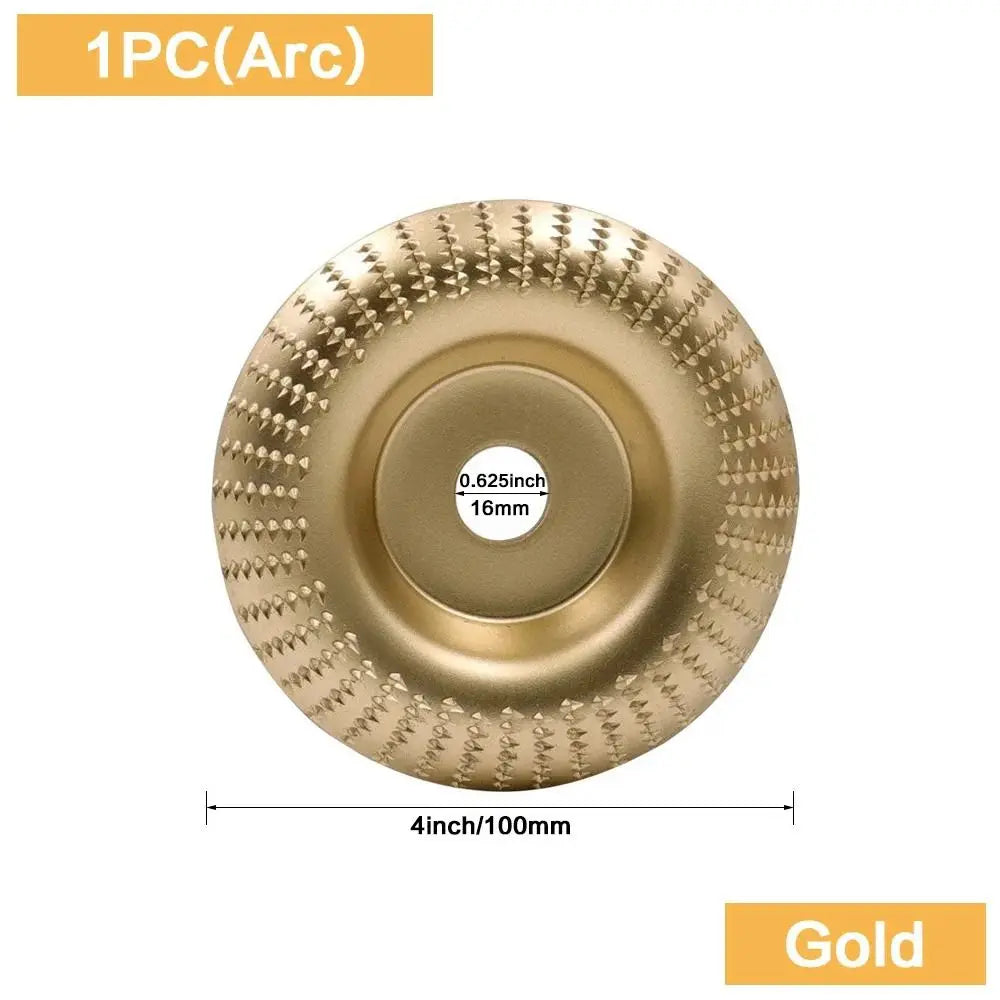 Wood Carving Grinding Disc for Angle Grinder – Arc/Flat/Bevel Grinding Abrasive Disc HIP 1Pcs Arc