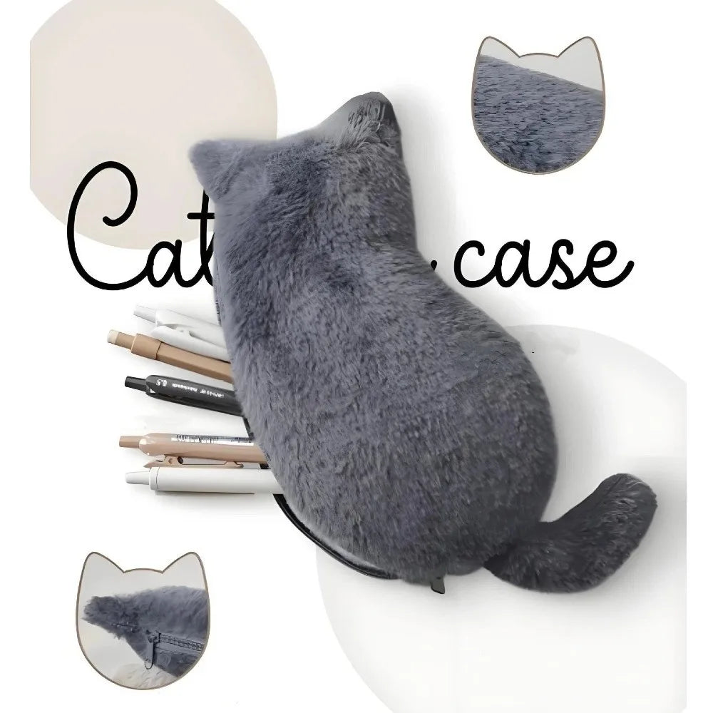 Large Plush Cat Pencil Case – Cute Stationery Bag | HIP Pencil Case HIP