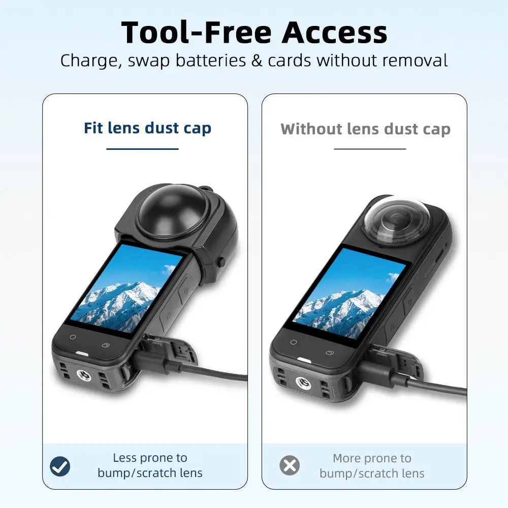 ABS Flip Lens Cap Protector for Insta360 X5 – Shockproof Camera Lens Cap HIP