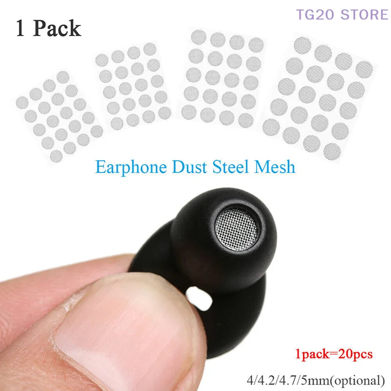 DIY Earphone Dustproof Steel Mesh 20-Pack | 4mm–5mm Earphone Accessories HIP