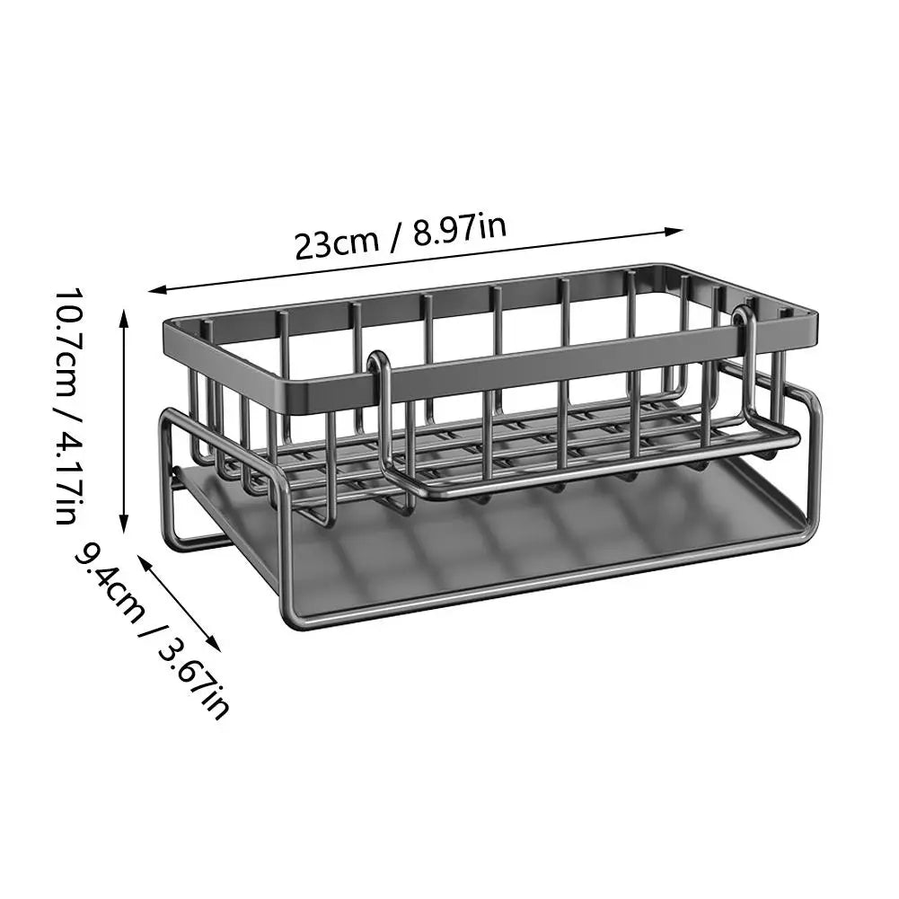 Kitchen Stainless Steel Sink Drain Rack Sponge Storage Faucet Holder Soap Drainer Towel Rack Shelf Organizer Kitchen Accessories HIP