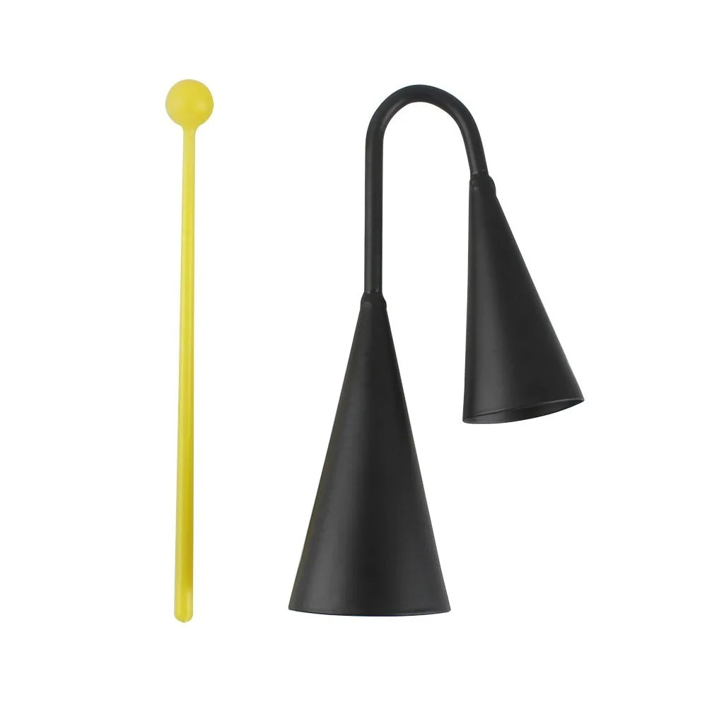 Two-Tone A-Go-Go Iron Cowbell Latin Percussion with Stick Latin Percussion Bell HIP 1set
