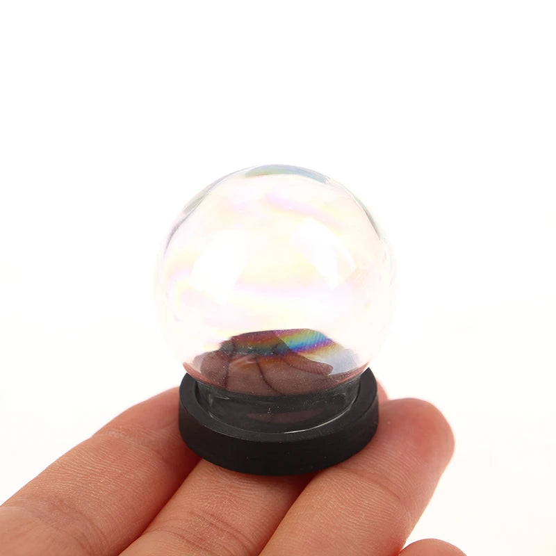 Miniature Wooden Dollhouse Glass Ball DIY Decoration Kit Miniature Dollhouse Kit HIP