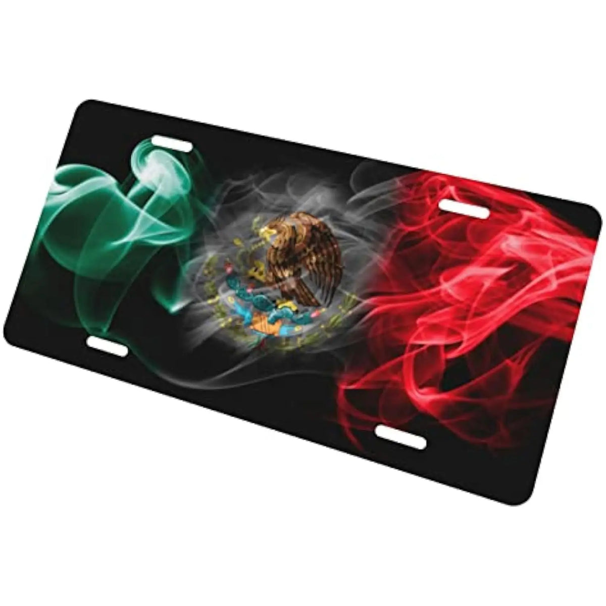 Mexico Flag Smoke Design License Plate Cover | Aluminum Tag License Plate Cover HIP