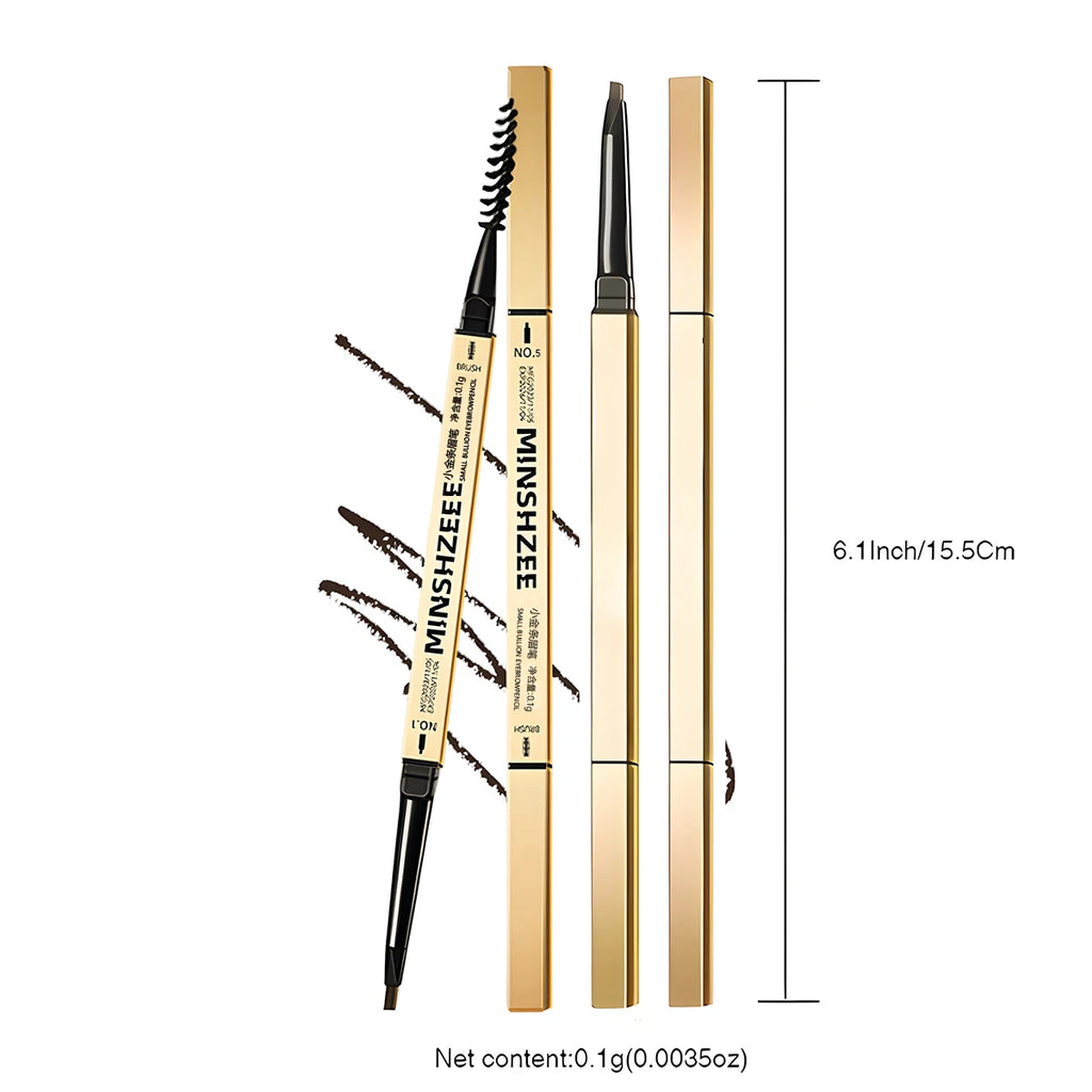 Waterproof Matte Eyebrow Pen Makeup Double Head Lasting Brown Non-Smudged Eye Brow Pencil Tint with Brush Cosmetics HIP