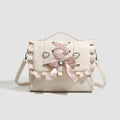 Korean Knot PU Leather Crossbody Shoulder Bag – Lolita Crossbody Shoulder Bag HIP Beige