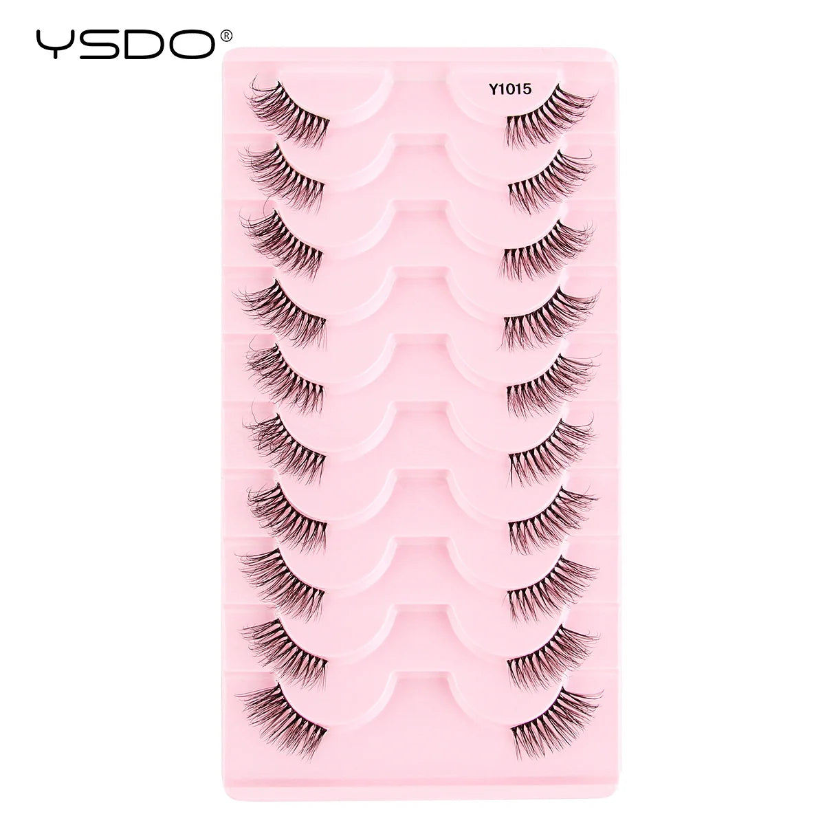 YSDO 30 Style Natural Faux 3D Mink Eyelashes Wispy Fluffy False Lashes Extension Makeup Handmade Fake Lashes Soft Half Eyelashes HIP 10pairs-Y1015