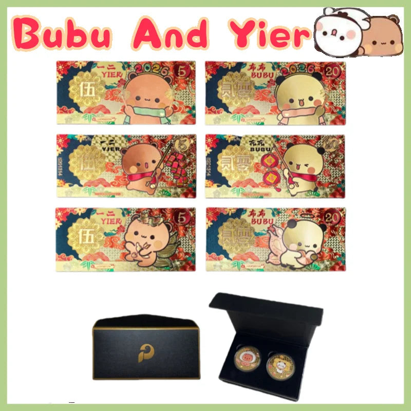 Panda Bubu & Yier Commemorative Collector's Coin Gift Collectible Coin HIP