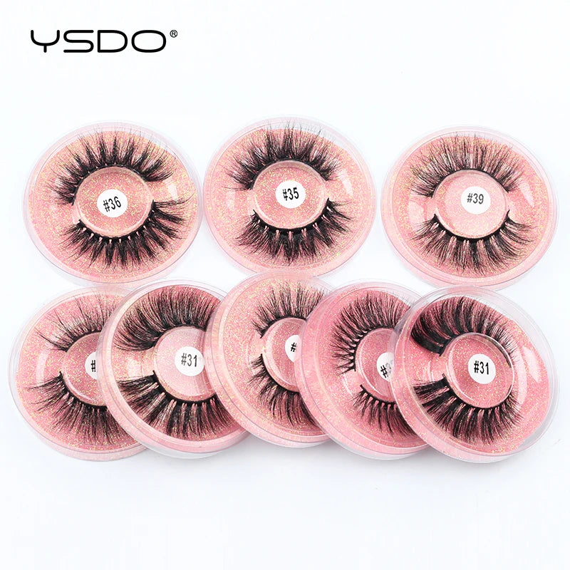 Wholesale 3D Mink Lashes Eyelashes 10/50/100 PCS Natural Soft Eyelash Extension Maquiagem False Cilios Makeup Faux Cils In Bulk HIP