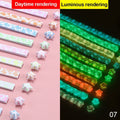 210pcs/lot Happy Glow in Dark Lucky Star Origami Fluorescence Folding Strip Paper Best Wishes Handcraft Gift Craft Paper Decor HIP 07