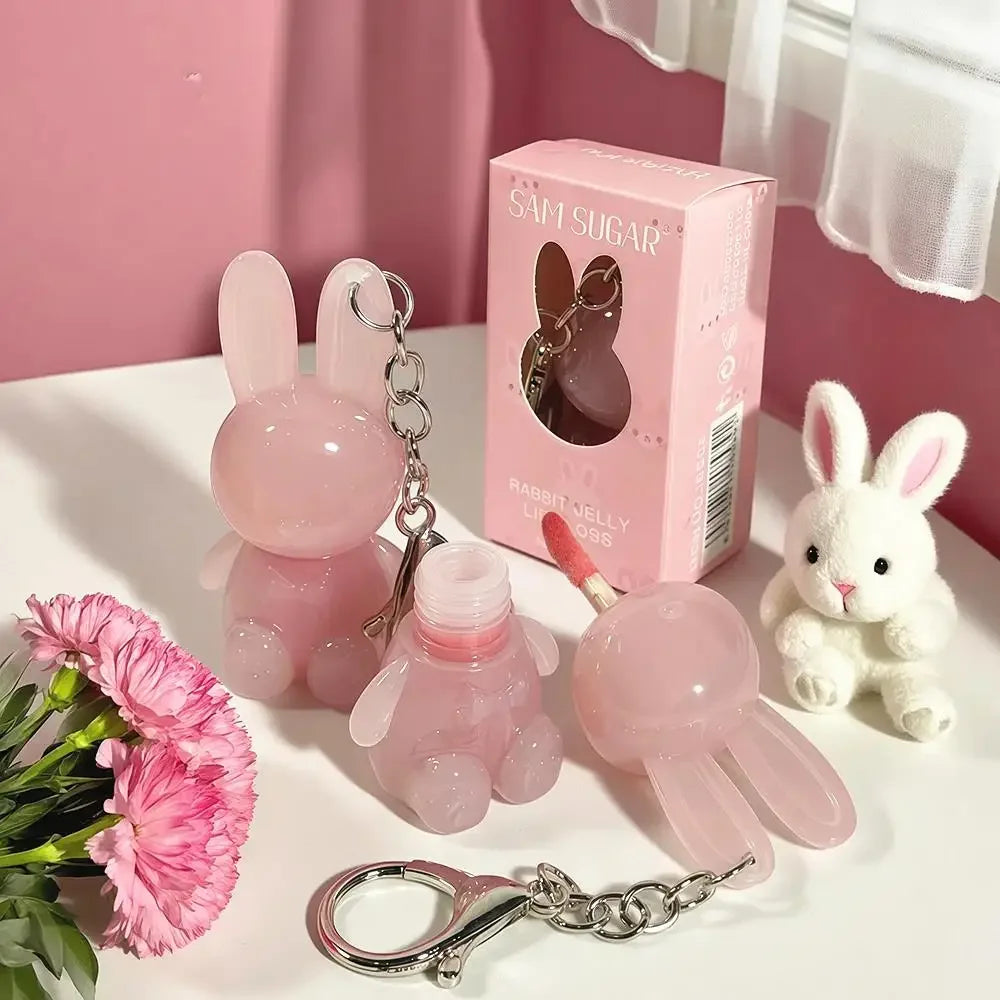SAM SUGAR Keychain Lip Gloss – Moisturizing, Long-Lasting Glaze Keychain Lip Gloss HIP