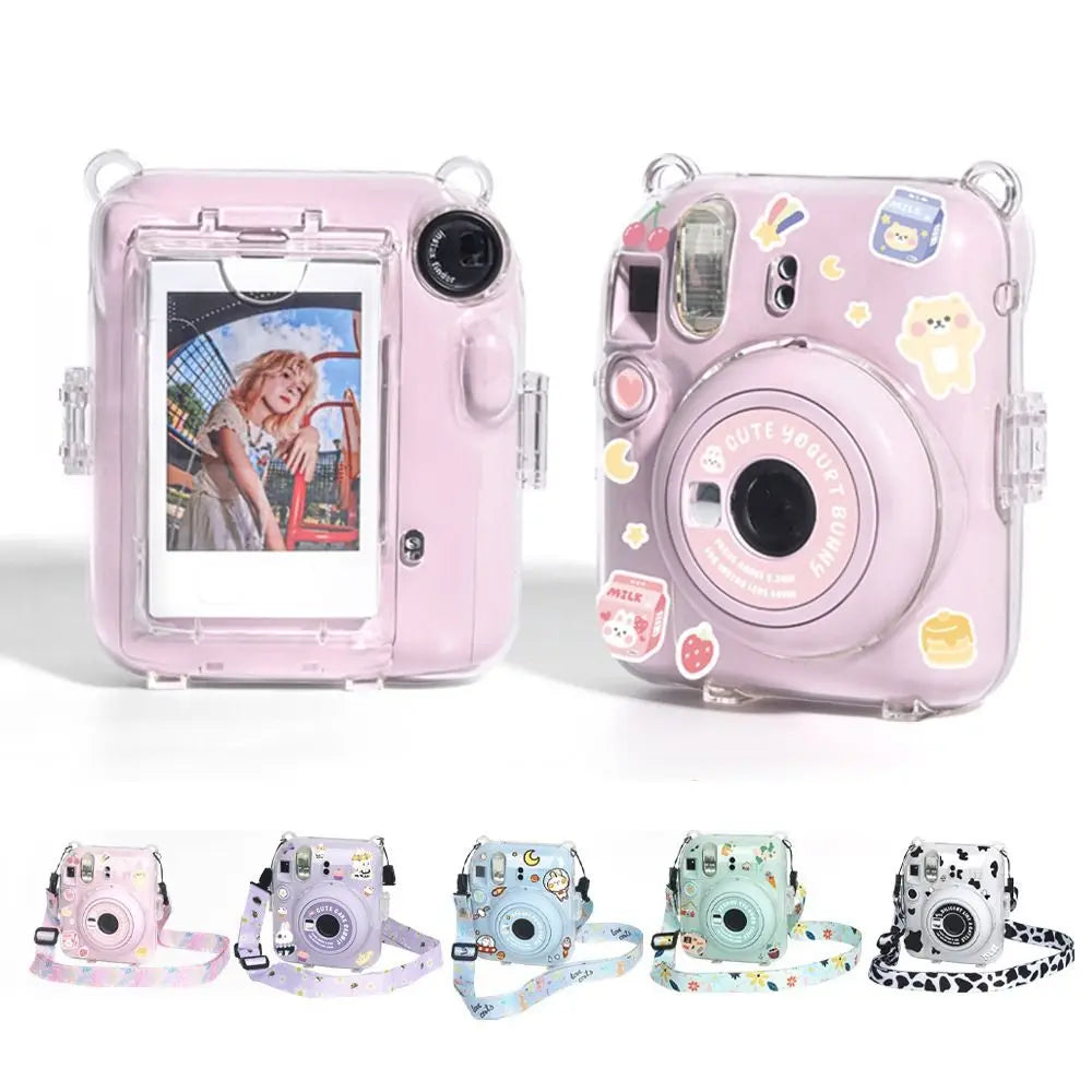 Fujifilm Instax Mini 12 Clear Protective Case with Stickers Camera Protective Case HIP