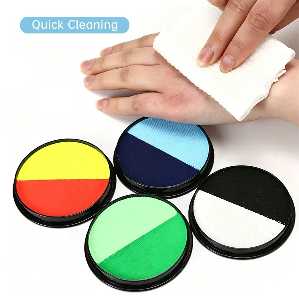 Halloween Makeup Facial Paint Cosplay Supplies Festival Party DIY Cosplay Decor 30g Double Color Water Based Body Face Paint HIP