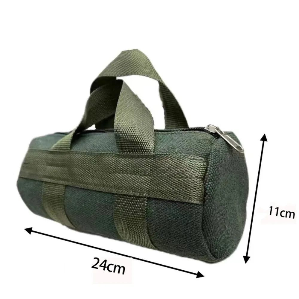 Canvas Tool Storage Bag – Multi-Size Zipper Organizer Pouch Canvas Tool Bag HIP green-24-11cm