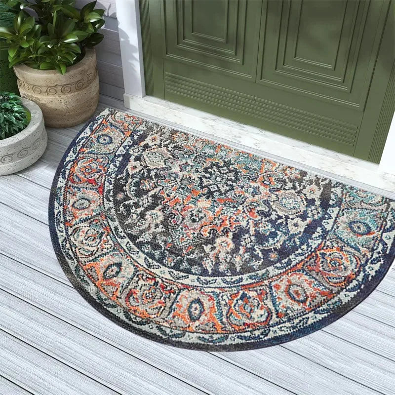 Antique Oriental Semi-Circle Doormat – Red Persian Entry Rug Semi-Circle Doormat HIP 4 60x90cm-Felt