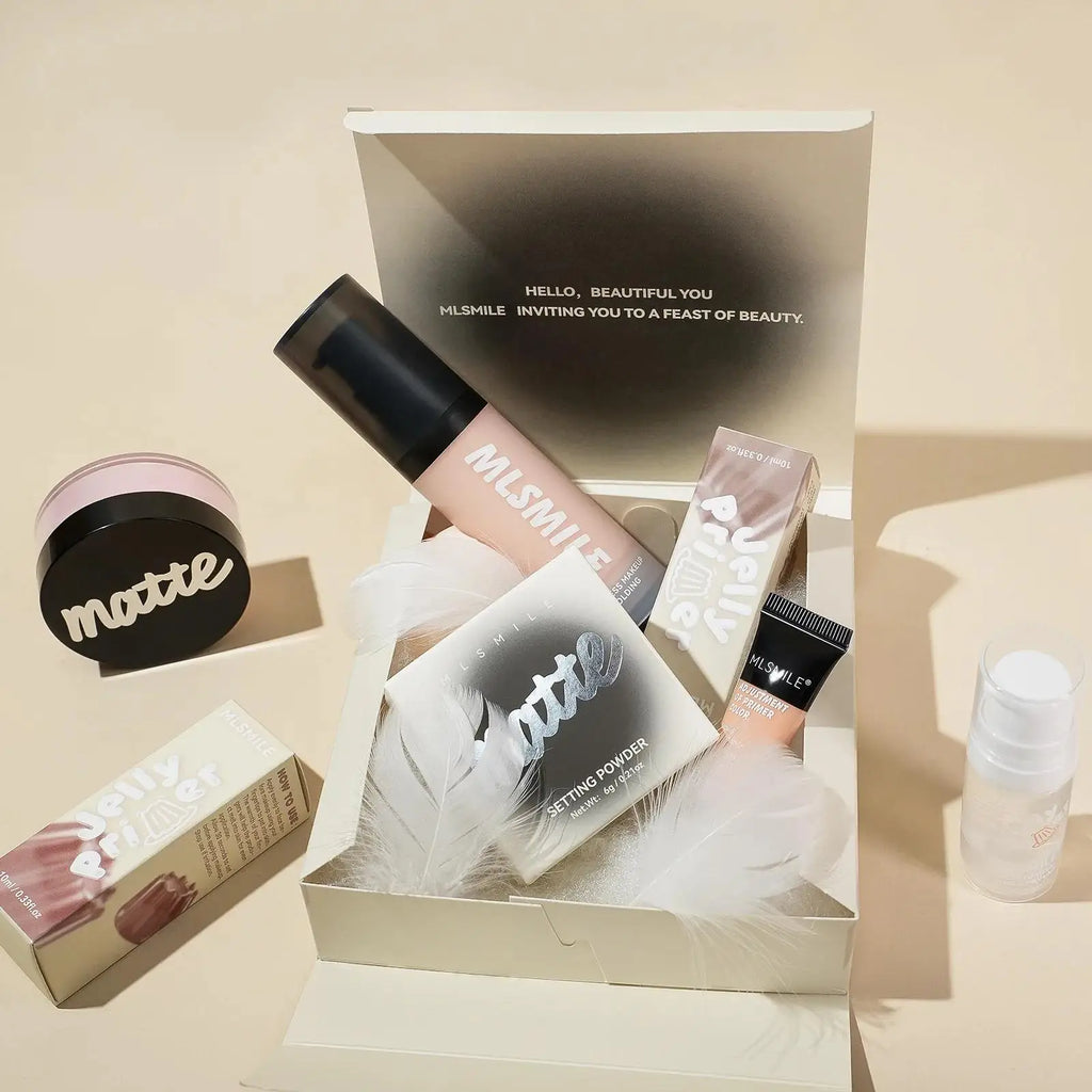 MLSMILE Flawless Makeup Set – Primer, Foundation & Powder Face Makeup Set HIP
