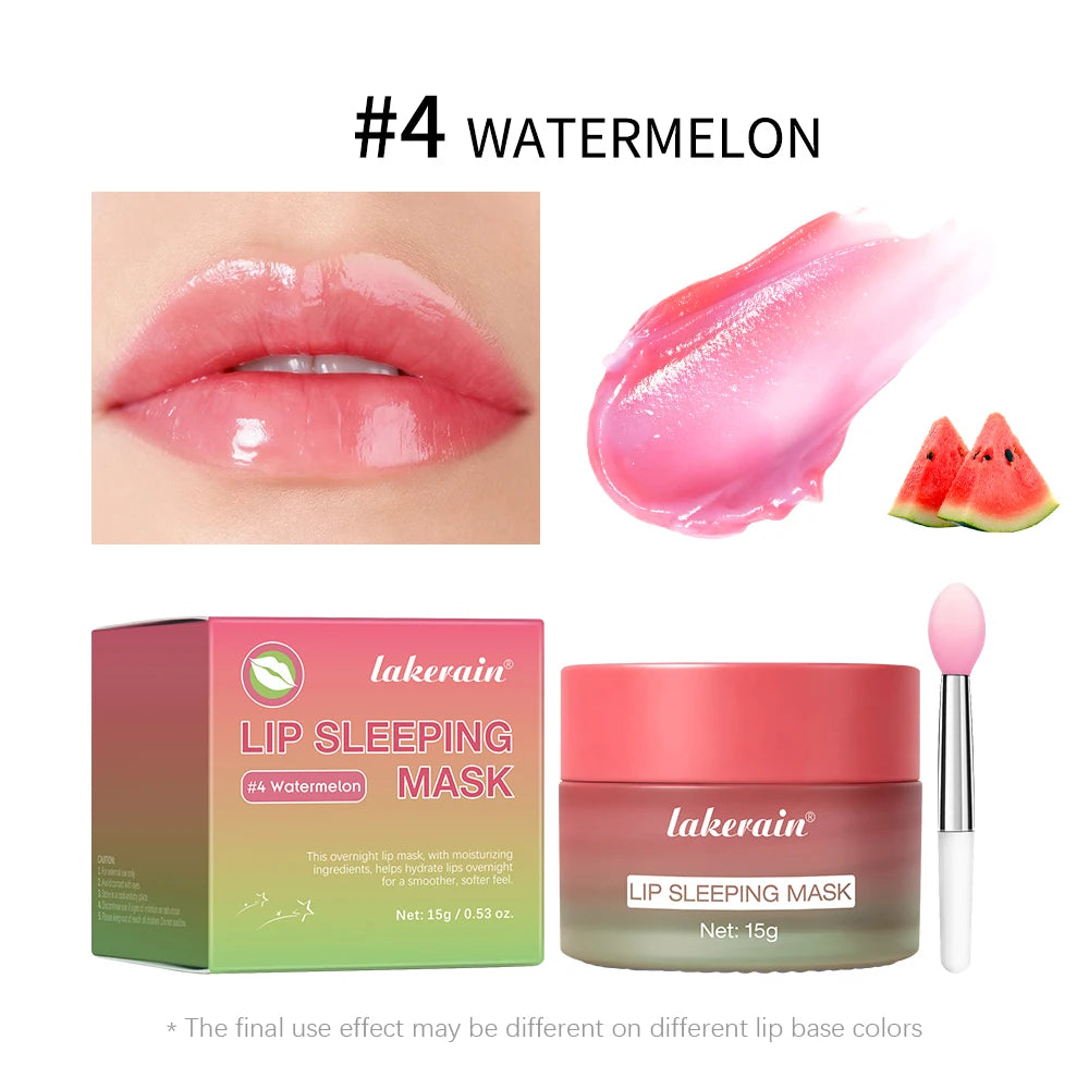 Blueberry Overnight Lip Sleeping Mask Dual Color Hydrates Dry Cracked Skin Reduces Fine Lines Moisturizing Nourishment Care HIP 4Watermelon