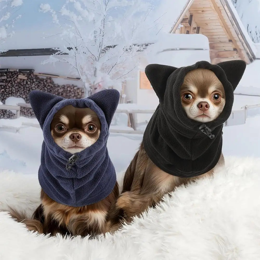 Fleece Dog Bat Hat – Adjustable Ear Warmer Snood Dog Hat & Snood HIP