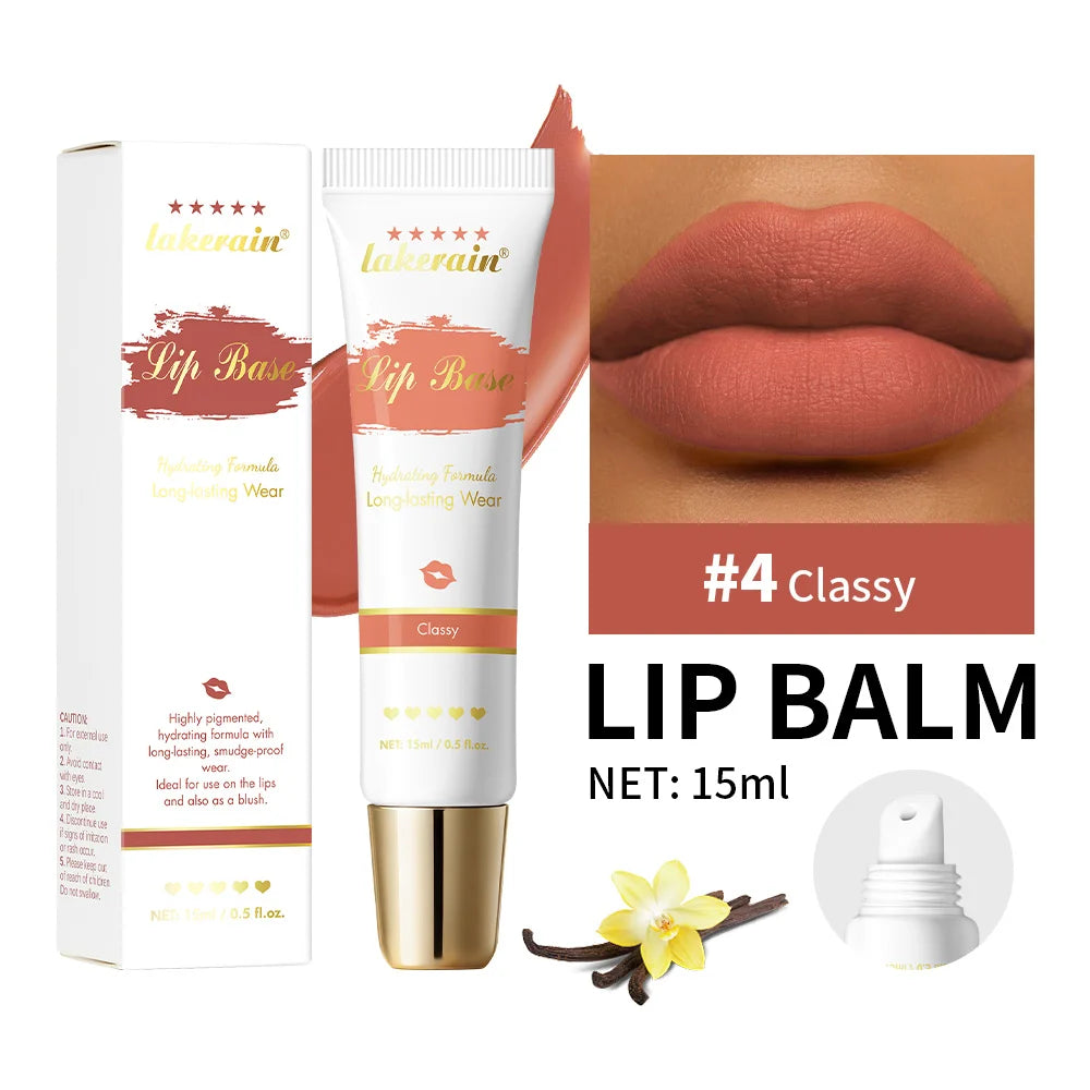 Matte Lip Stain Base Liquid Lipstick Hydrating Long Lasting Waterproof Lip Tint 2 in1 Blush Creamy Cosmetics Base Makeup HIP 4Classy