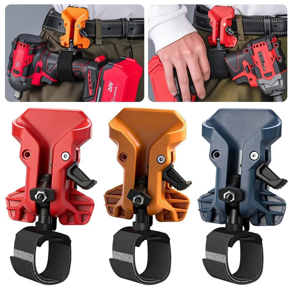 Self-Locking Drill Holder Belt Clip – Quick Release Tool Hook Tool Belt Clip HIP